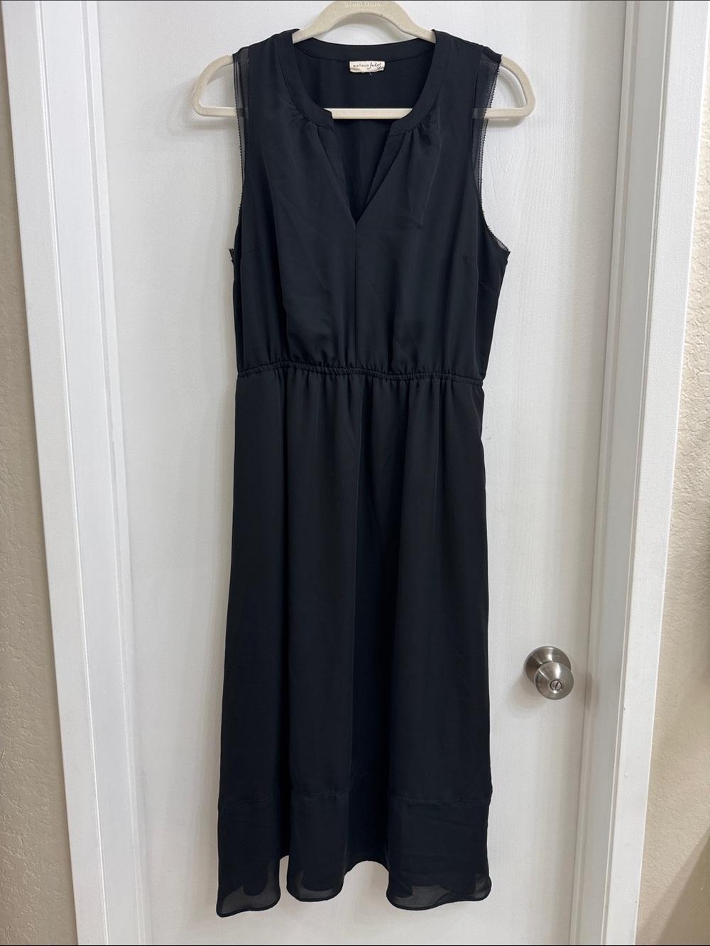 Maison Jules Black Sleeveless Midi Dress